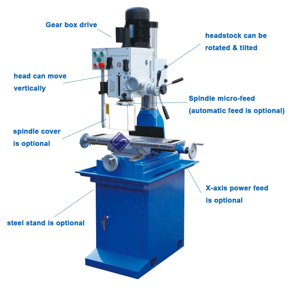 ZX45L Gear head bench DRO milling drilling machine
