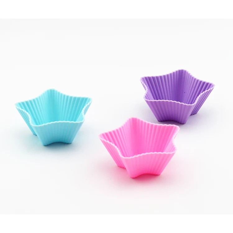 Food grade  star shape Silicone Baking Cuppack Muffin Cupcake Mold Muffin Cups Cake Baking Molds
