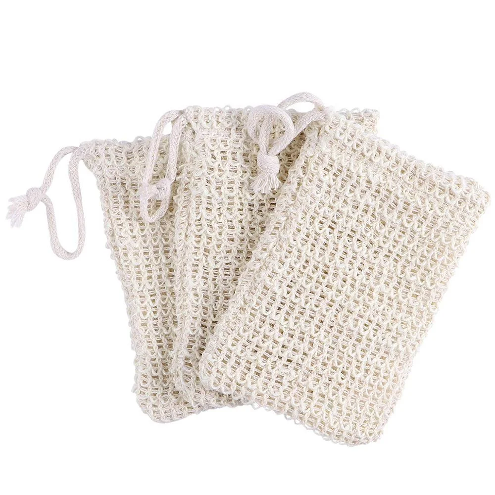 
Natural Sisal Soap Bags Exfoliating Mesh Soap 