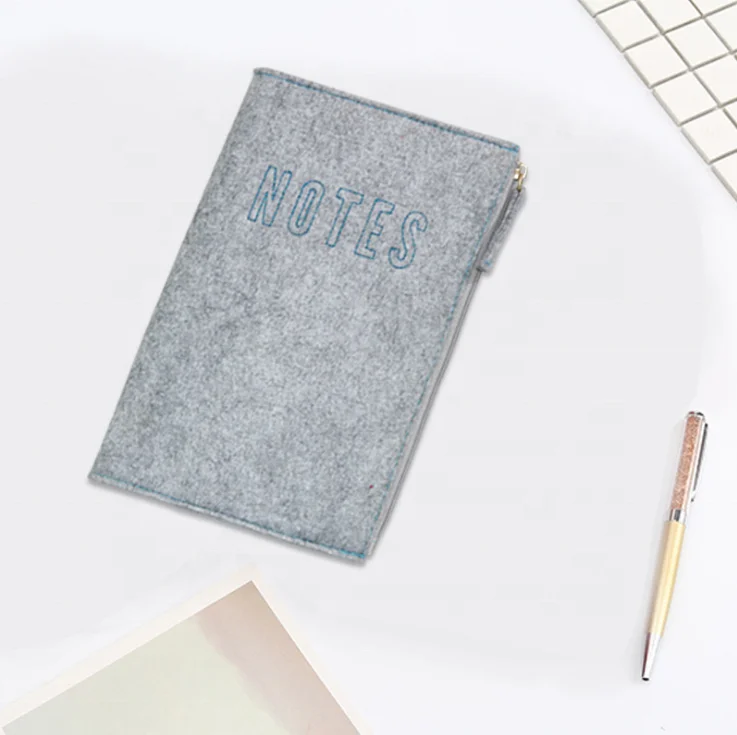 
Creative school students notebook cover design waterproof non-woven felt book cover with custom logo 