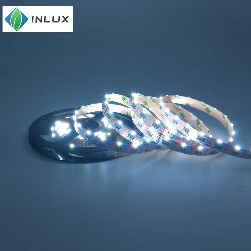 DC24V 12v SMD 3014 rgb  60LED waterproof IP20 Custom side view emitting tube meat dmx sequential bending  turn signal LED strip