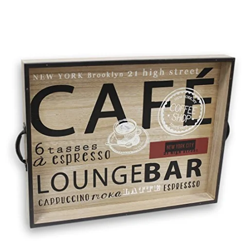 Large Modern Food Carrying Tray for Serving Food, Coffee