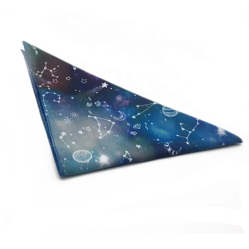  Индивидуальная индивидуальная печать логотипа синяя ткань 100% хлопок многофункциональная бандана