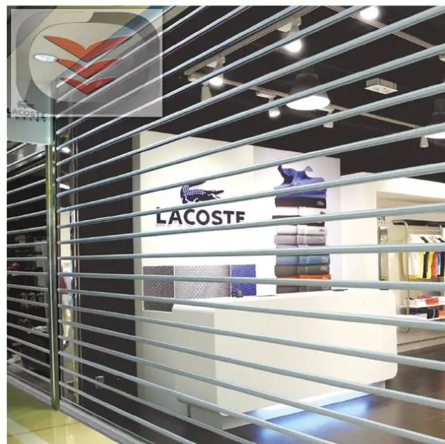 wholesale pc  crystal  Finished Surface and Rolling Open Style transparent roller shutter door