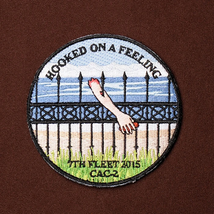 Сделано в Китае зацепил на чувство вышивка патч капуста вышитые патч машина кислый патч дети