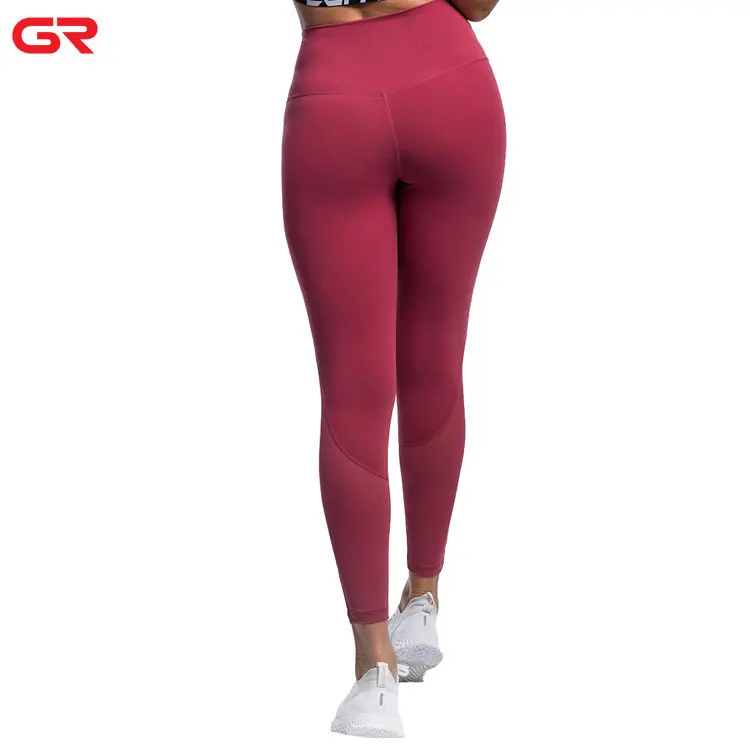 Hot Sexy Fitness Yoga Pants Highwaisted Tummy Control Womens Mesh Gym Leggings