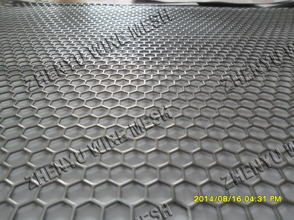 Heavy type perforated decorative mesh door/ sand filter steel plate 3/4'  thickness with round hole/security wire mesh cover
