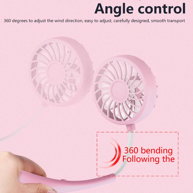 Personal Neck Hanging air cooler Fan Portable Desk Battery Rechargeable USB tiny Fans for Travel Camping Outdoor
