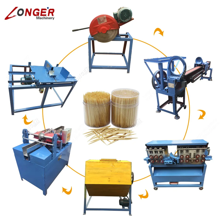 Горячая продажа зубная палка производство производственная линия цена автоматическая бамбуковая зубочистка делая машину