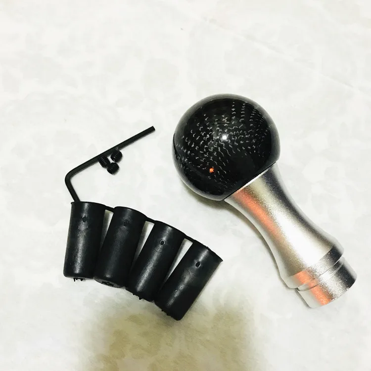 Real Carbon Fiber Round Ball Shape Universal Auto Car Truck Gear Shift Knob