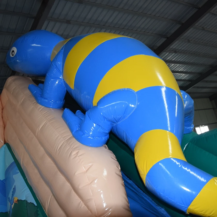 inflatable lizard trampoline amusement park game made of 0.55mm PVC