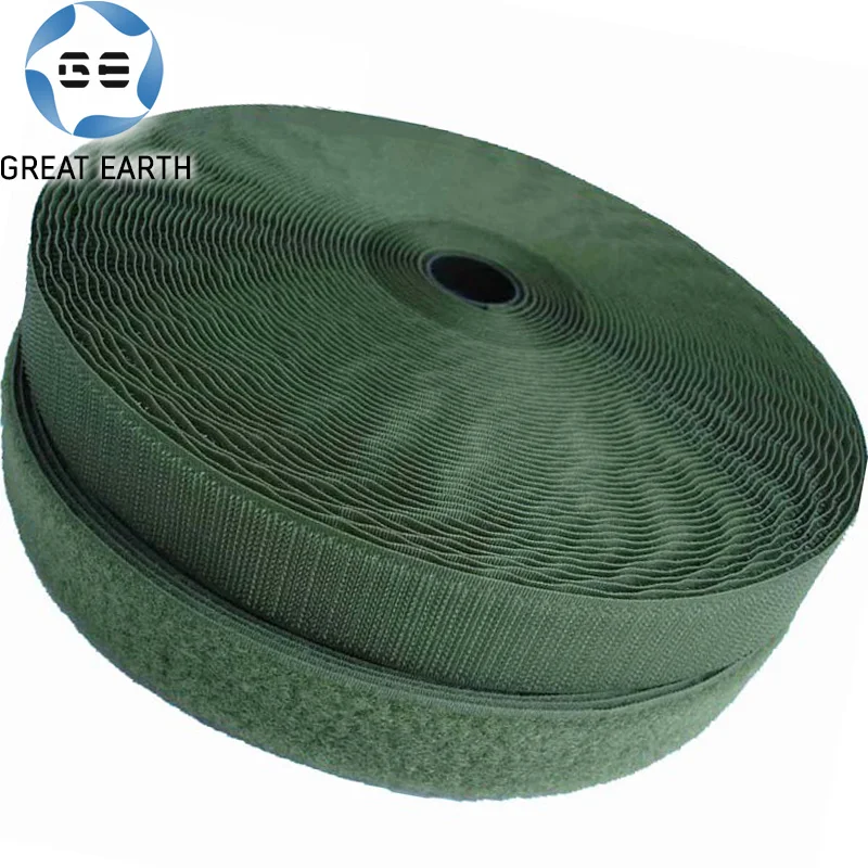 25mm Various width Nylon Sew On Hook and Loop Custom Colour Sticky Fur Tape Hook and Loop