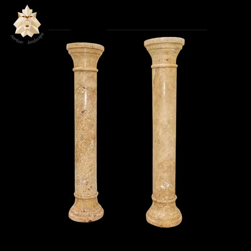 White Roman Doric Order Marble Columns NTMF-C003LI