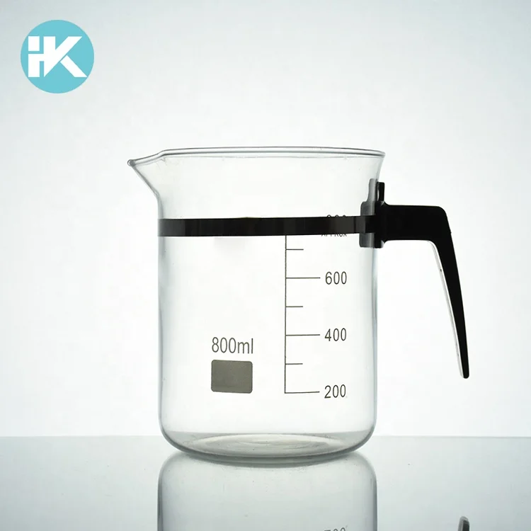 Huke Индивидуальные Боросиликатного 3,3 800 мл стеклянный стакан с ручкой