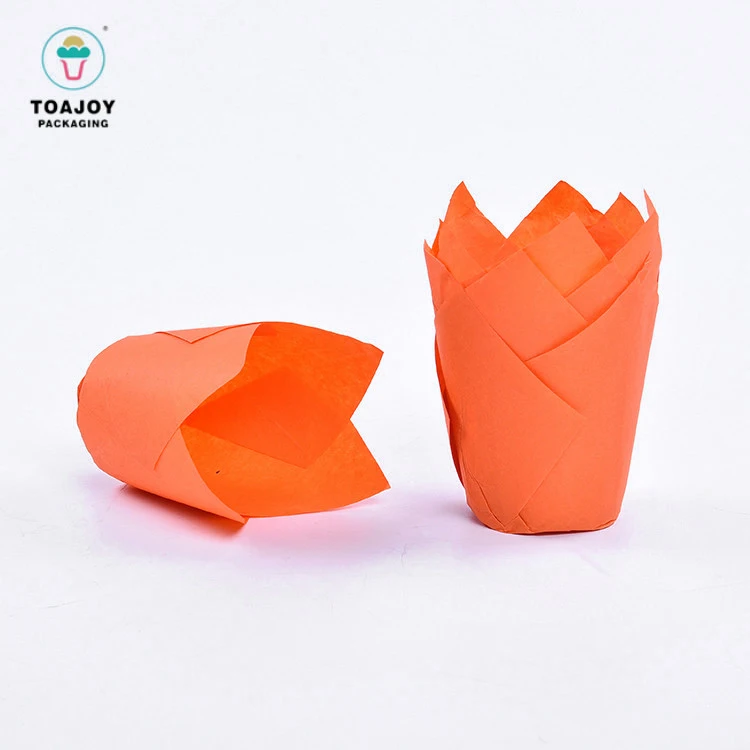 Biodegradable кекс случаи тюльпан формы кекс Лайнер газетная бумага выпечки чашки в Китае