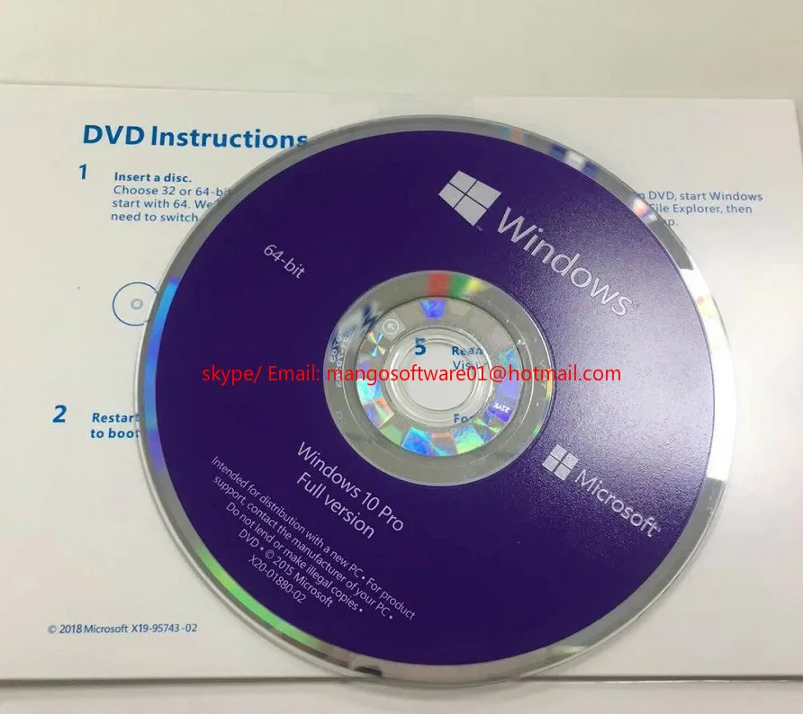 
WINDOWS 10 PRO 32 / 64 BIT WIN 10 retail FPP GENUINE LICENSE ORIGINAL ACTIVATION KEY Email delivery 