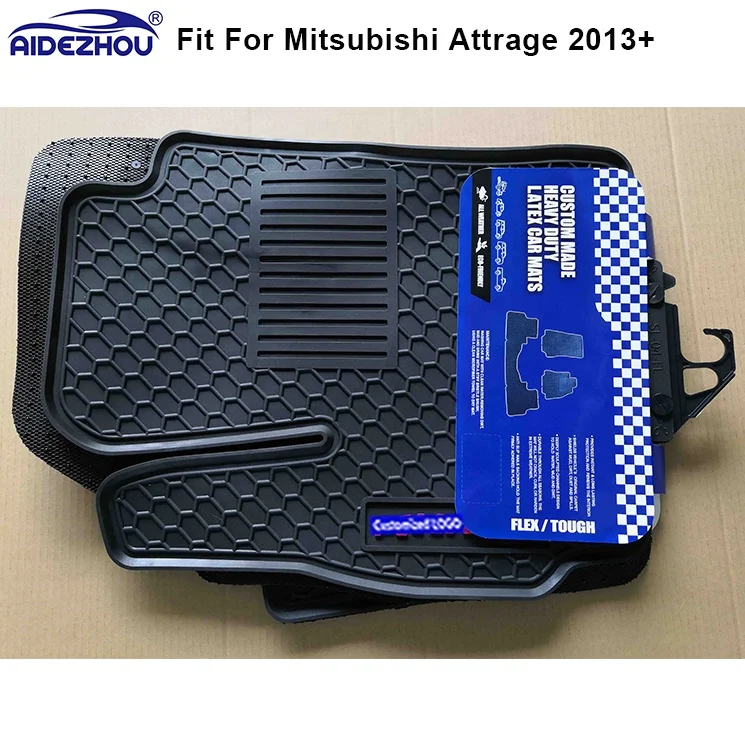 Non-smell latex/rubber car mats Fit for Mitsubishi Attrage 2013+ (2013 2014 2015 2016 2017 2018 2019 2020 2021-on)