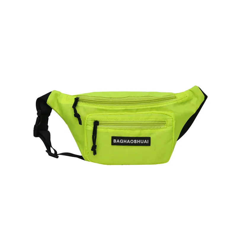 Custom mens running waterproof nylon waist bag fanny pack bag