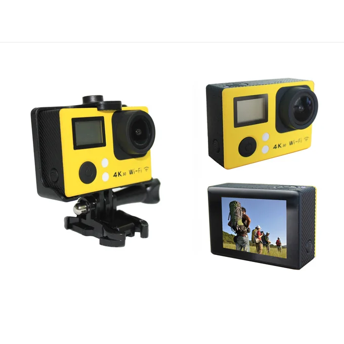 Двойной экран 4 К Wi-Fi пульт дистанционногоя 1080 P Full HD широкий угол обзора 170 градусов, мини-Спорт DV действие камера