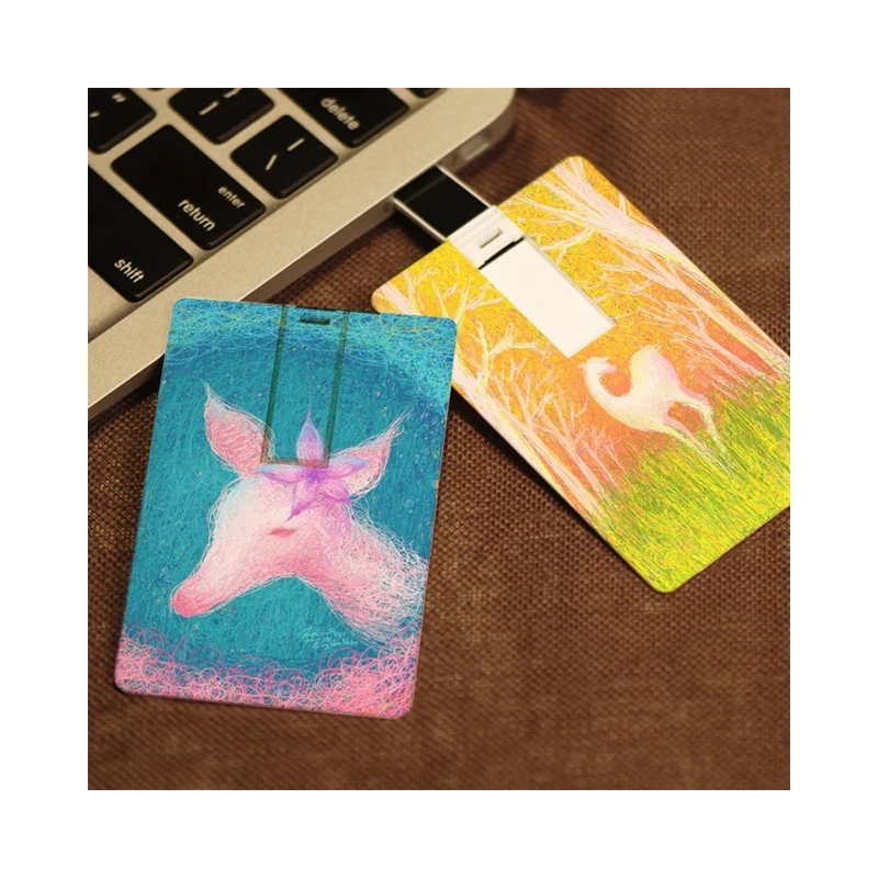 Both Sides Full Color Printing Graphics Card Usb 2.0 Interface 1GB-128Gb Business Usb Credit Card
