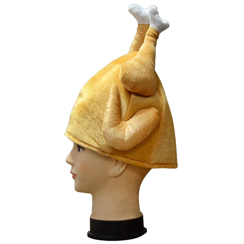 Roasted Turkey Chicken Hat Adult Costume Accessory NEW Thanksgiving