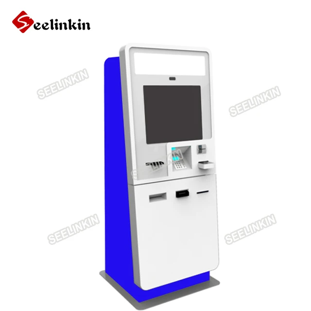 CE standard transactional kiosk credit card payment terminal with cash and card payment
