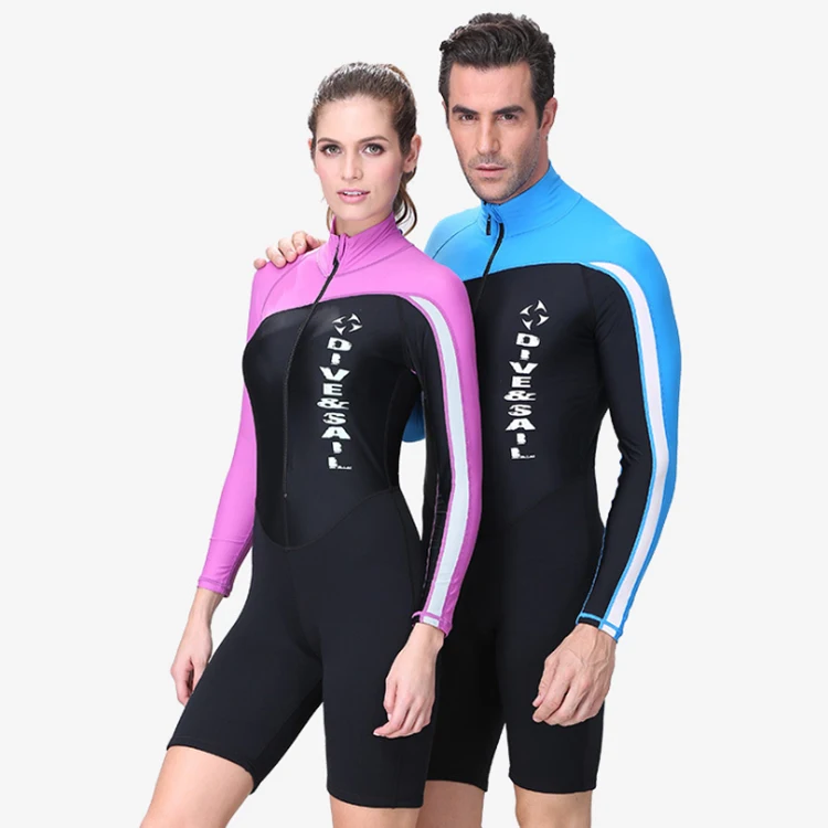 Long sleeves Neoprene Couple One Piece Diving clothes