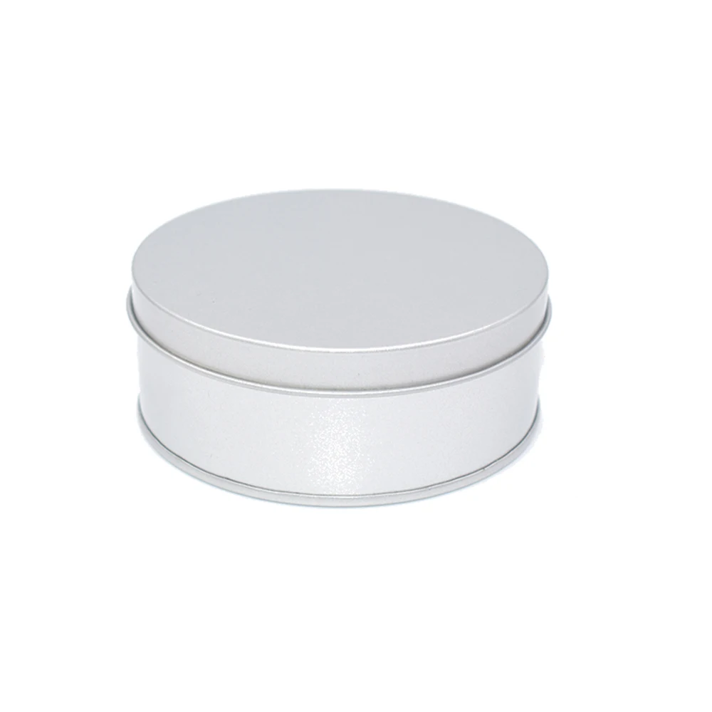 Round Saffron Package Tin Box With Pvc Lid