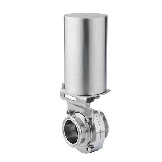 X&B stainless steel sanitary pneumatic butterfly valve with SS actuator/aluminum actuator/electric actuator