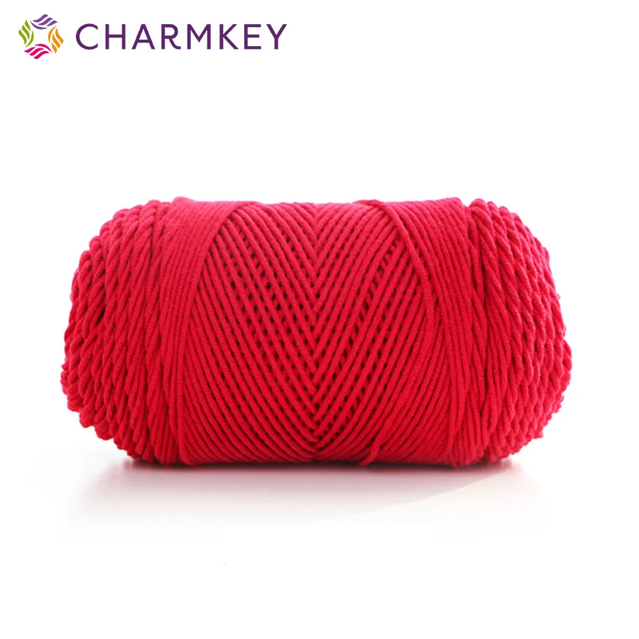 Оптовая продажа от производителя, пряжа для вязания, хлопчатобумажная Радужная цветная пряжа для вязания крючком