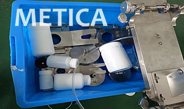 PLC control Automatic star wheel capping machine and screw capper with feeding cap  for plastic screw caps