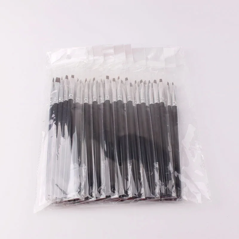 5 Pcs/set Nail Art UV Gel Pen Brush Manicure Painting Flat Brush Tool