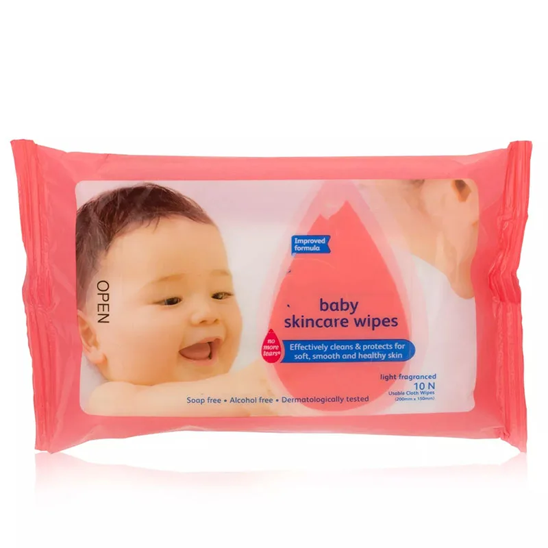 
10 pcs natural cleaning baby skin wipes free alcohol wholesale 