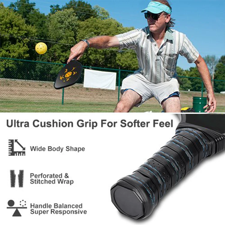 Good quality wholesale graphite cartbon fiber pickleball paddle racket