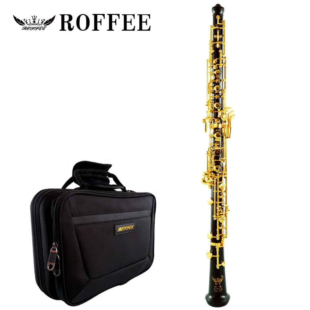 ROFFEE V8 Professional Performance Level Ebony Body Full Automatic Gold Plated Oboe