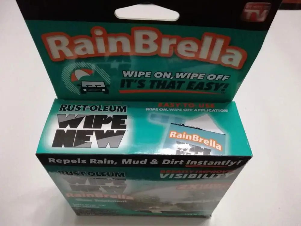 
New Rust-Oleum Rainbrella Windshield Rain Repellent Wipes For Your Car 