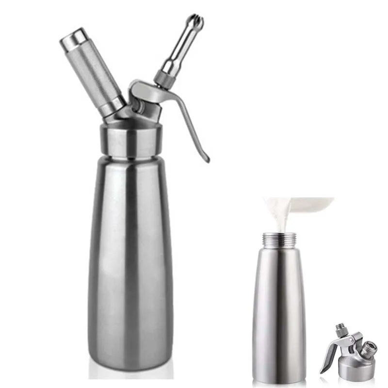 500 мл шеф-повара десерт снаряжение должно быть из нержавеющей стали канистра крема Cracker Whipping диспенсер