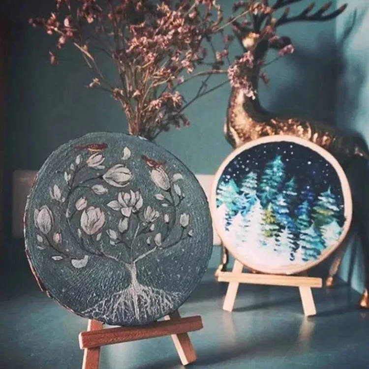 Wholesale Home Hanging Decorations Unfinished Round Diy Craft Natural Wood Slices