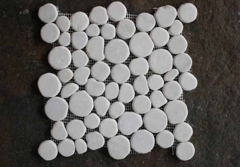 natural pebble stone mosaic tile