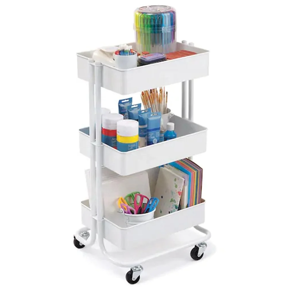  Изготовленная на заказ кухня металлопроката ремесло органайзер для хранения 3 яруса мелких изделий вагонетка