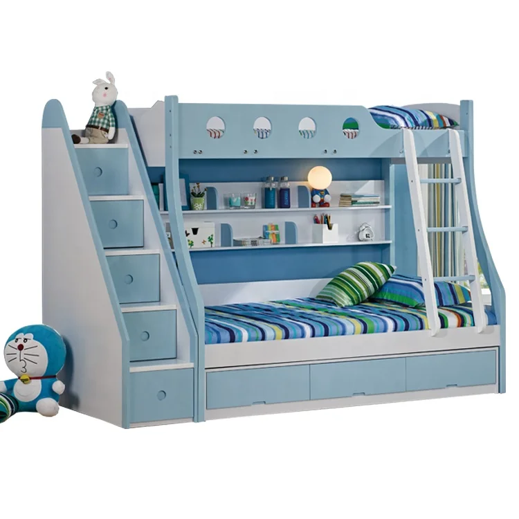 
High Quality Blue Color Kids Bunk Beds 