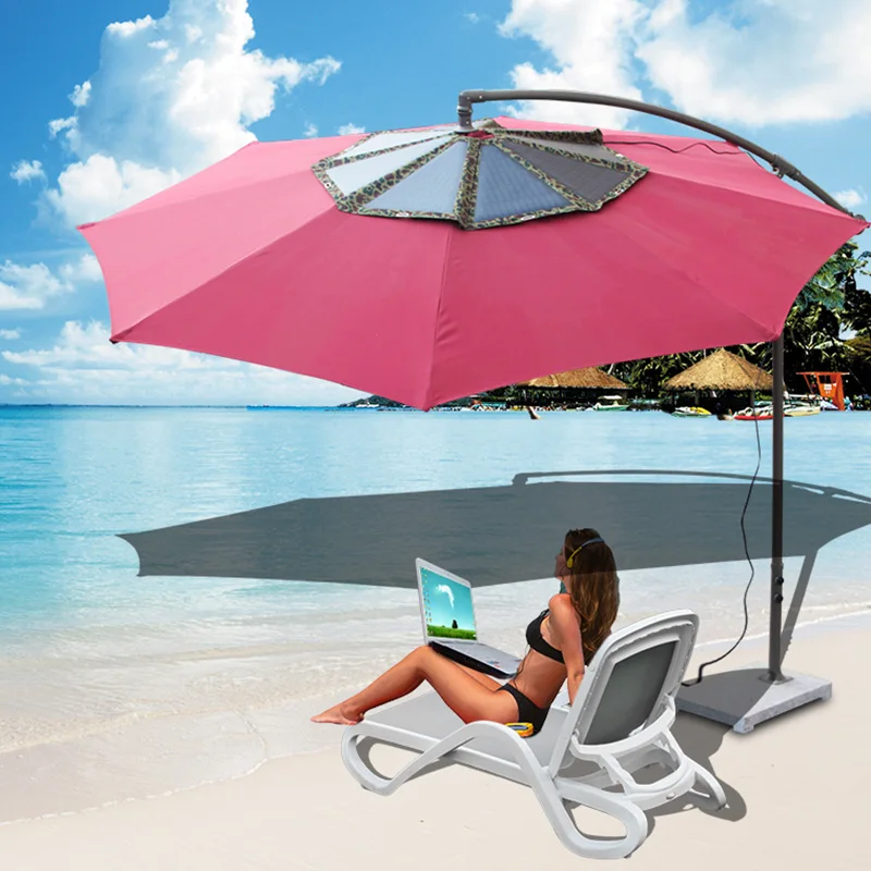 Новейшее уличное солнечное пляжное зарядное устройство 60 Вт для мобильных телефонов, планшетов, ноутбуков и т. д.