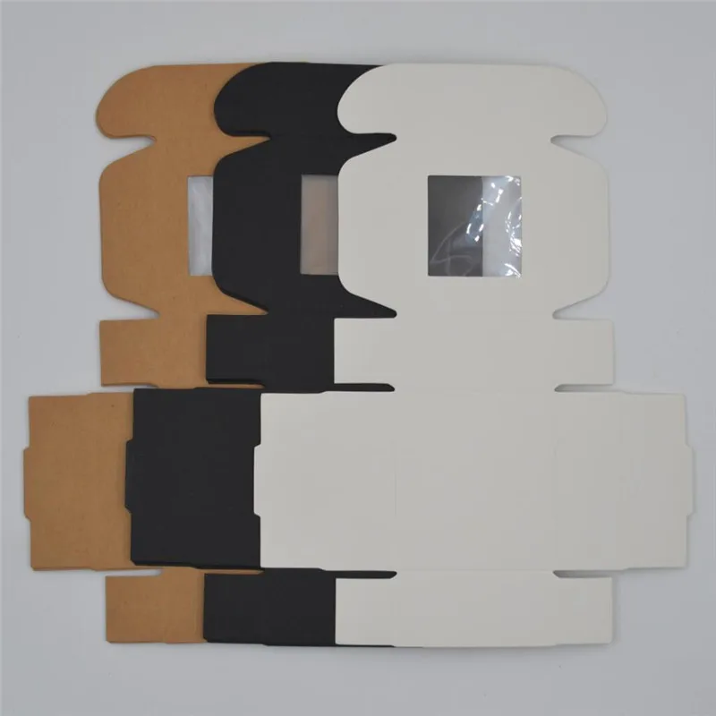 luxury customized printing white cardboard package kraft paper soap box with window