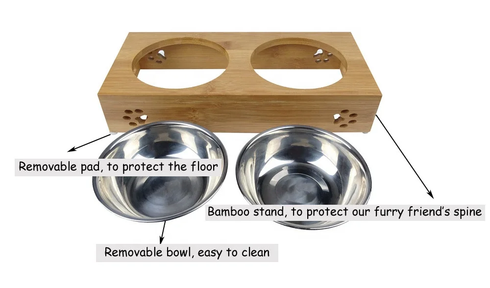 Stainless Steel Dog Bowls with Stand Elevated Cat Food Bowls Elevated Dog Bowl Holder