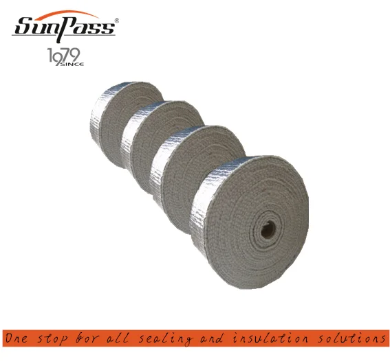 Material Textile 1400C Tape Ceramic Fiber Tape Reinforced Aluminium Foil Tape