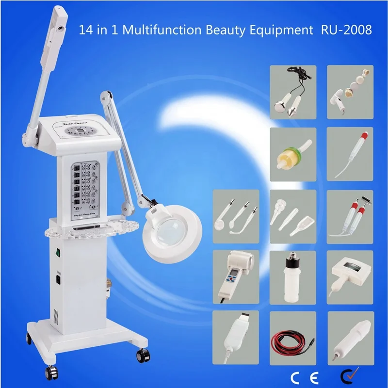Vertical Facial Steamer 14 in 1 Multifunctional Steamer Facial 13 In 1 Beauty Instrument with CE Cynthia RU 2008
