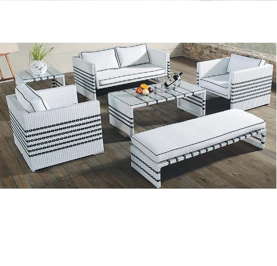 outdoor furniture garden sofa set  relax sleep chair and tables