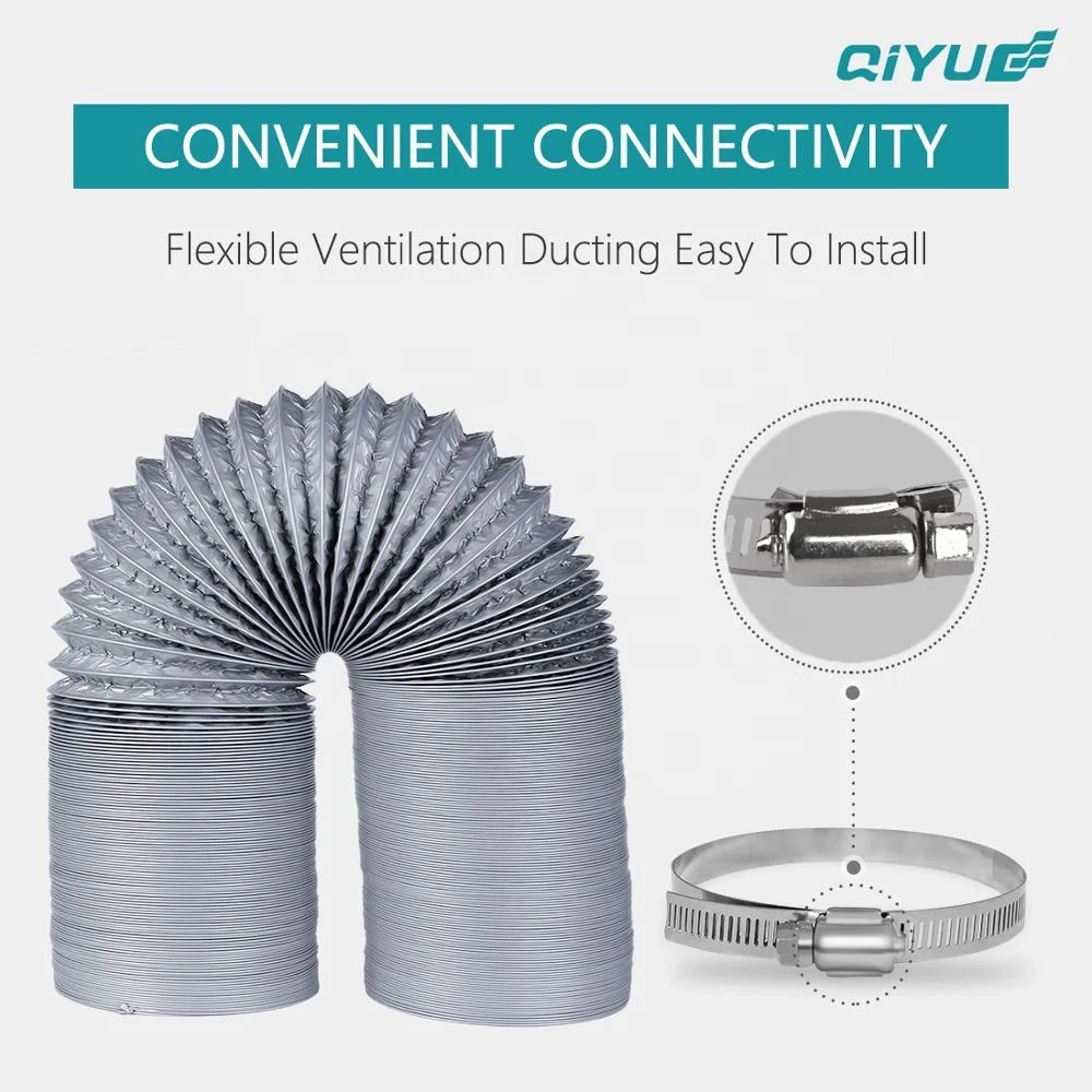 Good Quality Insulated Aluminium Foil Air Extractor Ventilation Flexible Duct Hose Flex Ducting