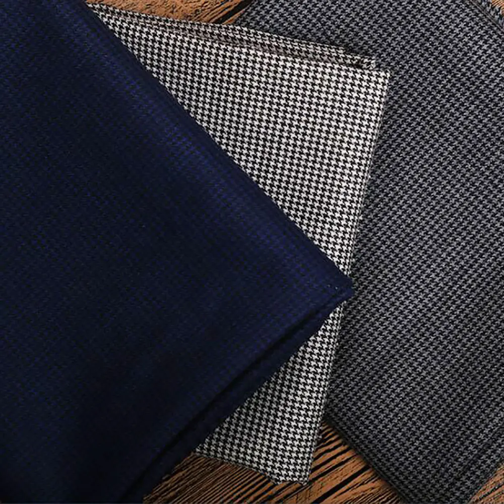 High quality wholesale houndstooth design wool rayon suiting fabric