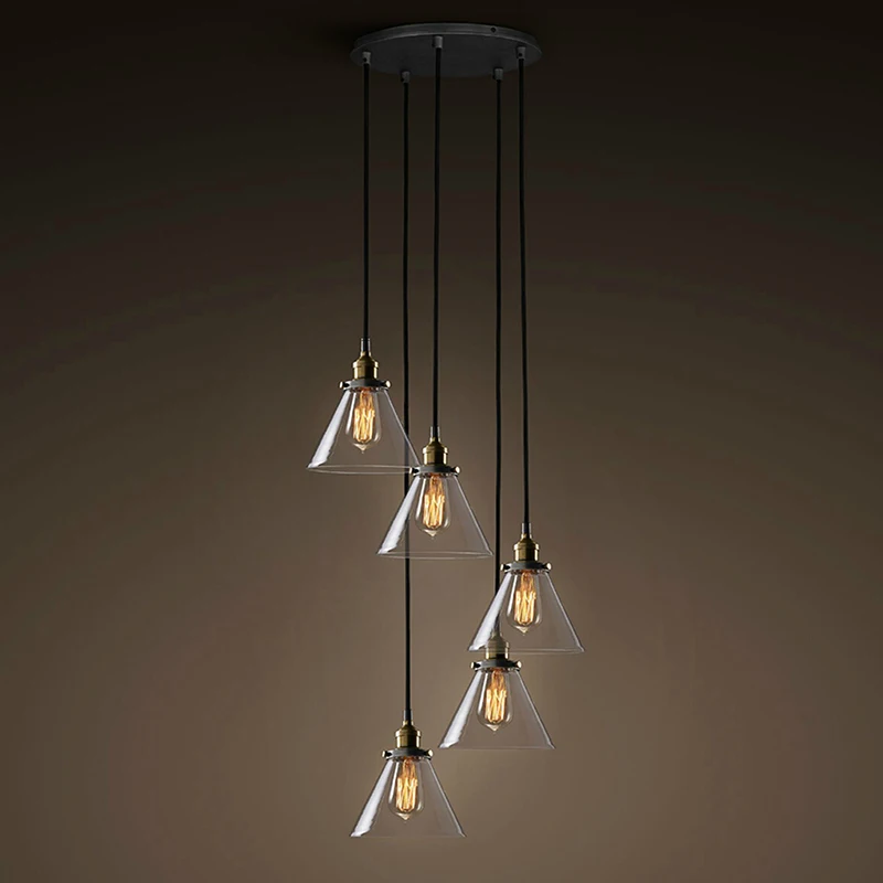 
indoor decorative clear glass lamp shade with edison bulb antique industrial vintage wall lamp 